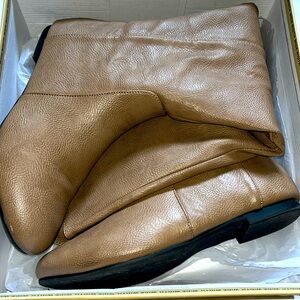 No Call Leather Tan High Boots Sz 8.5